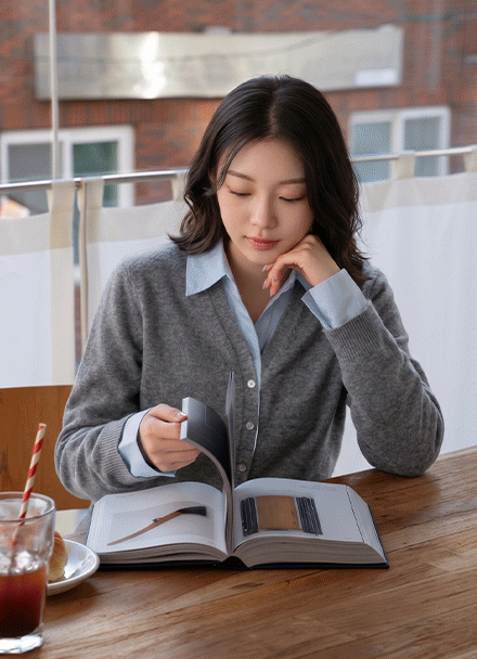 셔츠 레이어드 브이 가디건