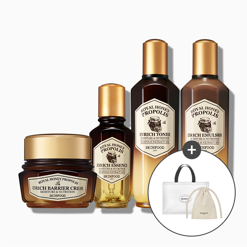 로열허니 꿀광 GIFT SET (토너+에멀전+에센스+크림) (에코백+파우치 증정)