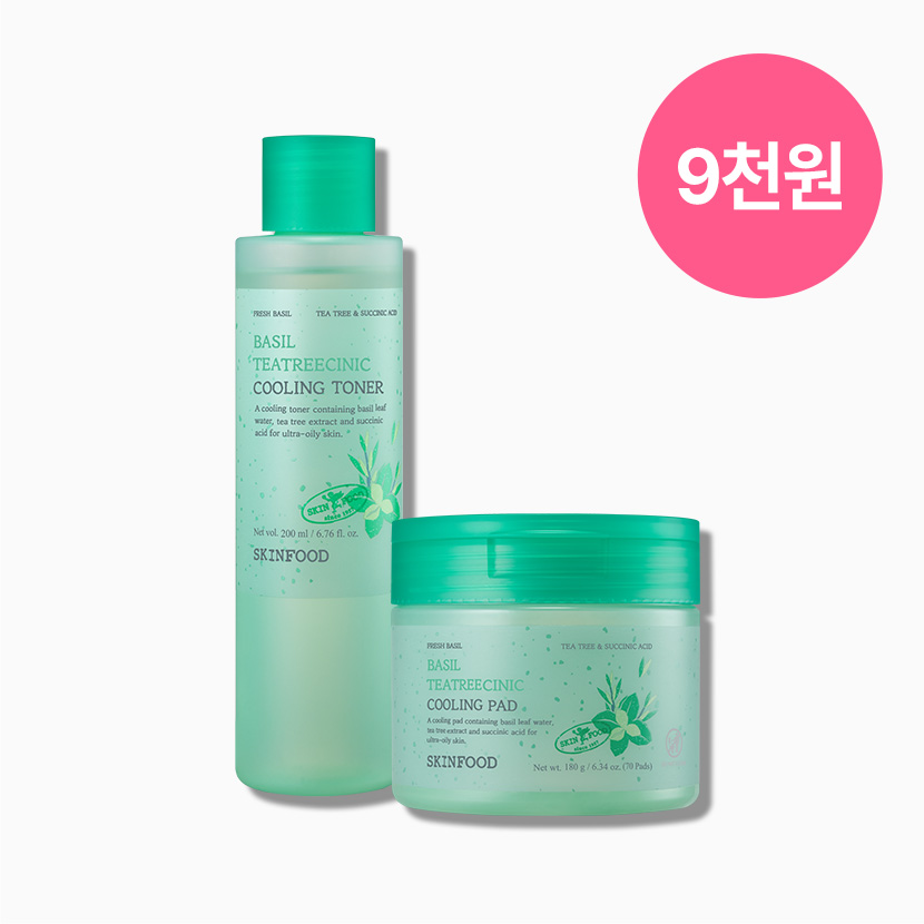 [개당 9천원] 바질 파워 쿨링 토너 + 패드 SET