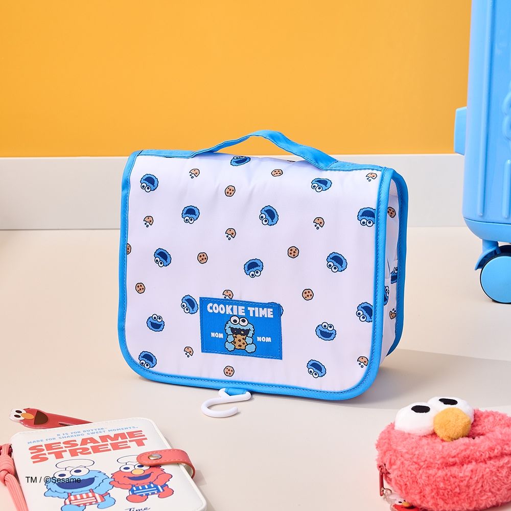 BT SST Cookie Monster Velcro hanging travel pouch