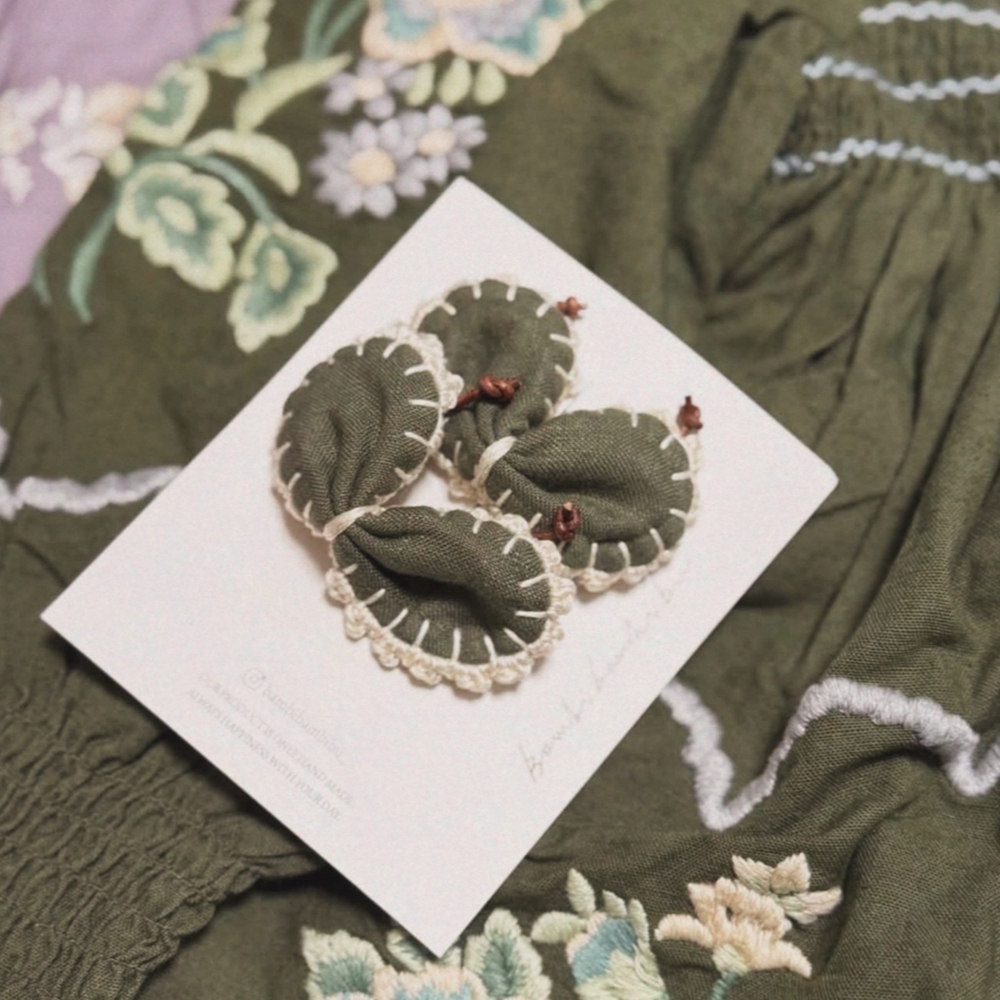 26aw [밤비밤비부] Foret khaki  butterfly (1P /2P set) 